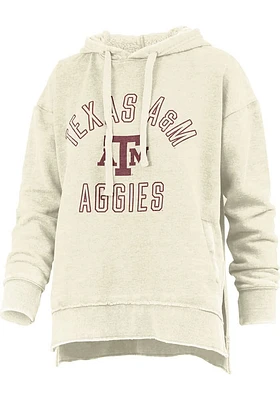Pressbox Texas A&M Aggies Womens Ivory Marni Hooded Sweatshirt