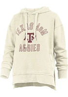 Pressbox Texas A&M Aggies Womens Ivory Marni Hooded Sweatshirt