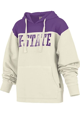Pressbox K-State Wildcats Womens White Chicago Hooded Sweatshirt