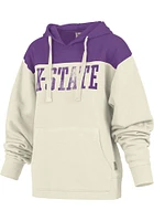 Pressbox K-State Wildcats Womens White Chicago Hooded Sweatshirt