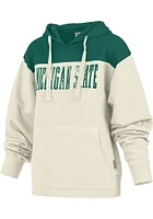 Pressbox Michigan State Spartans Womens White Chicago Hooded Sweatshirt