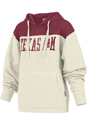 Pressbox Texas A&M Aggies Womens White Chicago Hooded Sweatshirt