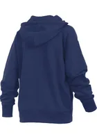 Pressbox Dayton Flyers Womens Navy Blue Cozy Tackle Twill Hooded Sweatshirt