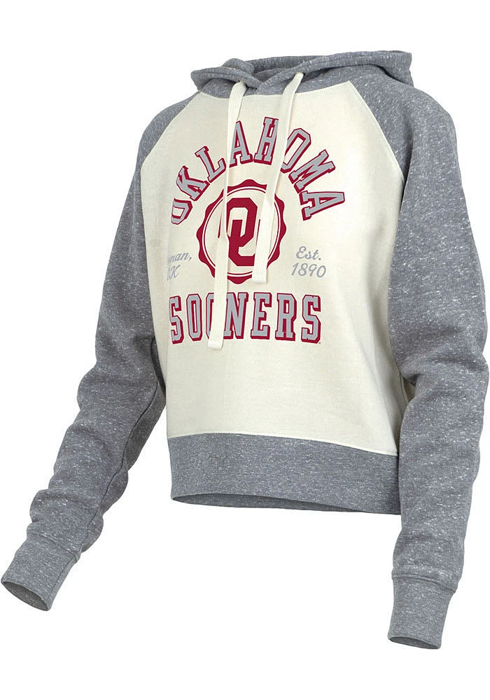 Pressbox Oklahoma Sooners Womens Grey Cody Hooded Sweatshirt
