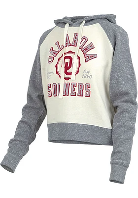Pressbox Oklahoma Sooners Womens Grey Cody Hooded Sweatshirt
