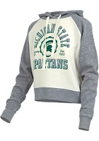 Pressbox Michigan State Spartans Womens Grey Cody Hooded Sweatshirt