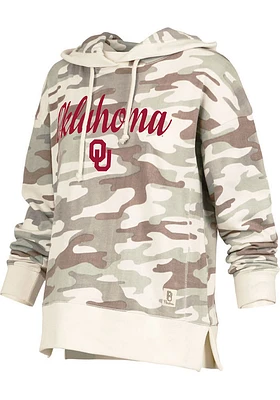 Pressbox Oklahoma Sooners Womens Green Camo Hooded Sweatshirt