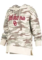 Pressbox Oklahoma Sooners Womens Green Camo Hooded Sweatshirt