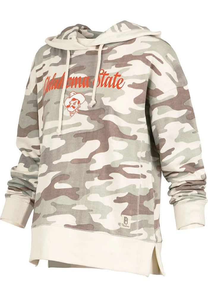 Pressbox Oklahoma State Cowboys Womens Green Camo Hooded Sweatshirt