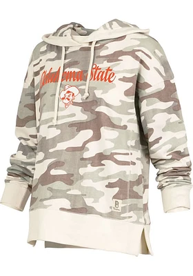 Pressbox Oklahoma State Cowboys Womens Green Camo Hooded Sweatshirt