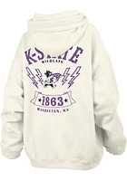 Pressbox K-State Wildcats Womens Ivory RNR Hooded Sweatshirt