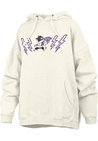 Pressbox K-State Wildcats Womens Ivory RNR Hooded Sweatshirt
