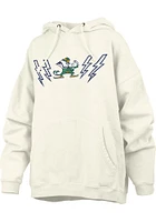Pressbox Notre Dame Fighting Irish Womens Ivory RNR Hooded Sweatshirt