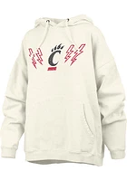 Pressbox Cincinnati Bearcats Womens Ivory RNR Hooded Sweatshirt