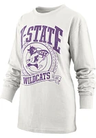 Pressbox K-State Wildcats Womens White Big Country LS Tee