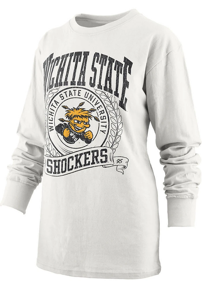 Pressbox Wichita State Shockers Womens White Big Country LS Tee