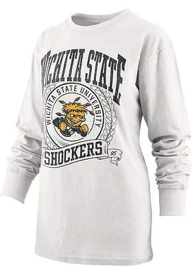 Pressbox Wichita State Shockers Womens White Big Country LS Tee