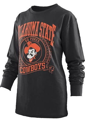 Pressbox Oklahoma State Cowboys Womens Black Big Country LS Tee