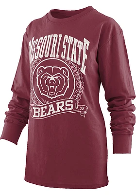 Pressbox Missouri State Bears Womens Maroon Big Country LS Tee