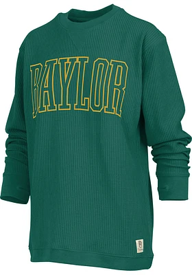Pressbox Baylor Bears Womens Green Surf LS Tee