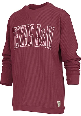 Pressbox Texas A&M Aggies Womens Maroon Surf LS Tee