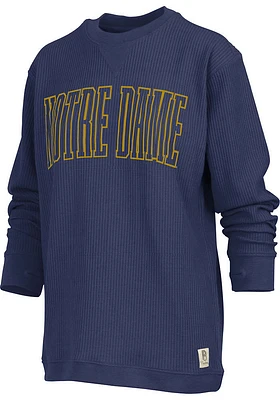 Pressbox Notre Dame Fighting Irish Womens Navy Blue Surf LS Tee