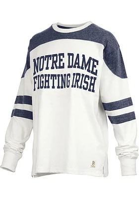 Pressbox Notre Dame Fighting Irish Womens White Halfback LS Tee