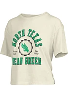 Pressbox North Texas Mean Green Womens Ivory Knobi Short Sleeve T-Shirt