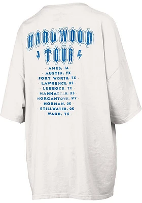 Pressbox Kansas Jayhawks Womens Ivory RNR Short Sleeve T-Shirt