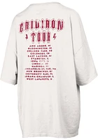 Pressbox Indiana Hoosiers Womens Ivory RNR Short Sleeve T-Shirt