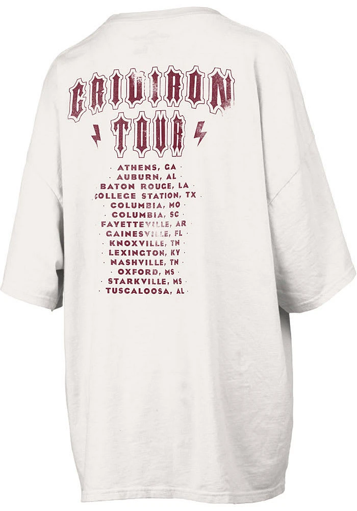 Pressbox Texas A&M Aggies Womens Ivory RNR Short Sleeve T-Shirt