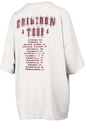 Pressbox Texas A&M Aggies Womens Ivory RNR Short Sleeve T-Shirt