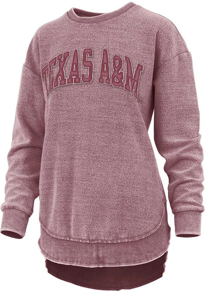 Pressbox Texas A&M Aggies Womens Maroon Ponchoville Crew Sweatshirt