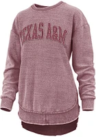 Pressbox Texas A&M Aggies Womens Maroon Ponchoville Crew Sweatshirt