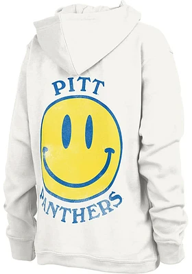 Pressbox Pitt Panthers Womens White High Tide Hooded Sweatshirt