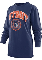 Pressbox Detroit Womens Navy Blue Winnie LS Tee