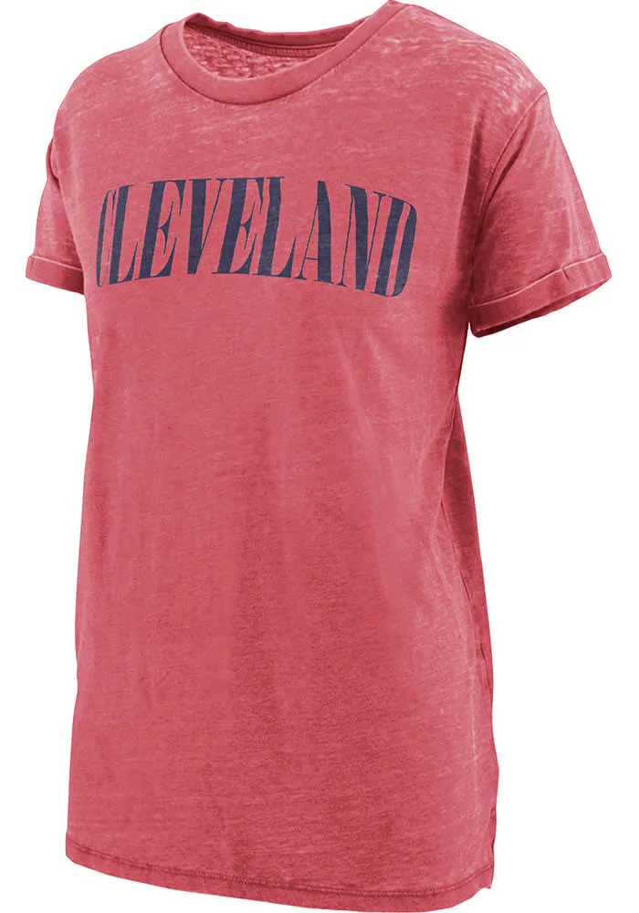 Pressbox Cleveland Womens Red Showtime Short Sleeve T-Shirt