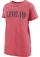 Pressbox Cleveland Womens Red Showtime Short Sleeve T-Shirt