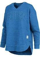 Pressbox Kentucky Wildcats Womens Blue West Hall Crew Sweatshirt