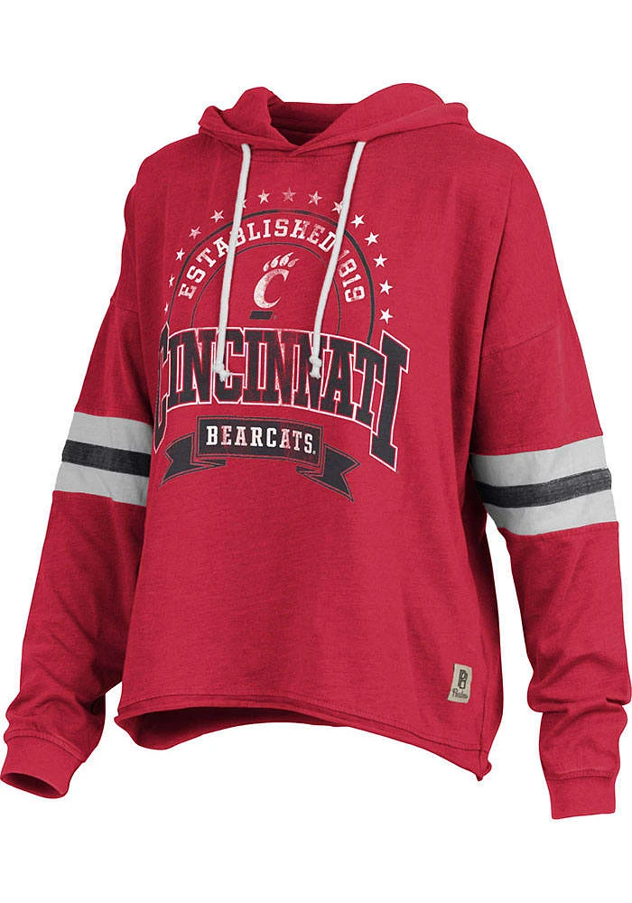 Pressbox Cincinnati Bearcats Womens Red Moonstone Hooded Sweatshirt