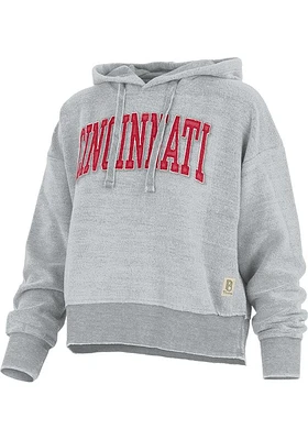 Pressbox Cincinnati Bearcats Womens Grey Oxford Hooded Sweatshirt