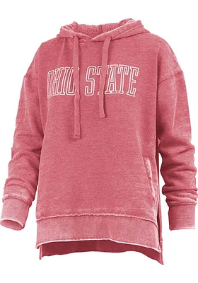 Pressbox Ohio State Buckeyes Womens Red Marni Hooded Sweatshirt