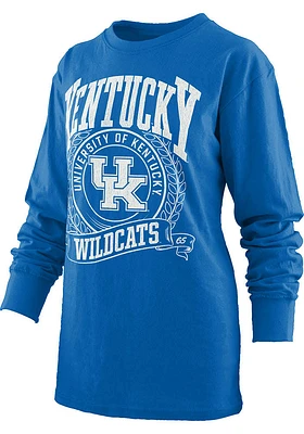 Pressbox Kentucky Wildcats Womens Blue Pine LS Tee