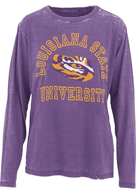Pressbox LSU Tigers Womens Purple Polly LS Tee