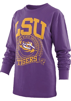 Pressbox LSU Tigers Womens Purple Pine LS Tee