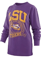 Pressbox LSU Tigers Womens Purple Pine LS Tee
