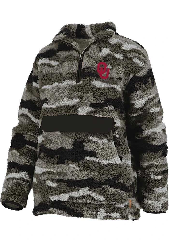Pressbox Oklahoma Sooners Womens Green Knox Qtr Zip