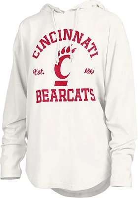 Pressbox Cincinnati Bearcats Womens White Glitter Hooded Sweatshirt