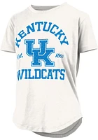 Pressbox Kentucky Wildcats Womens White Glitter Short Sleeve T-Shirt