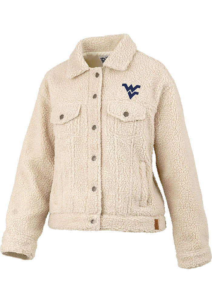 Pressbox West Virginia Mountaineers Womens Brown Yeti Light Weight Jacket